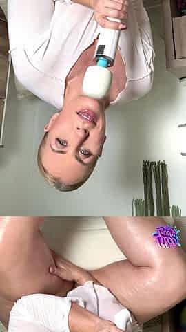 Big, Loud & Straight to the Point: Busty MILF's Explosive Hitachi Orgasm