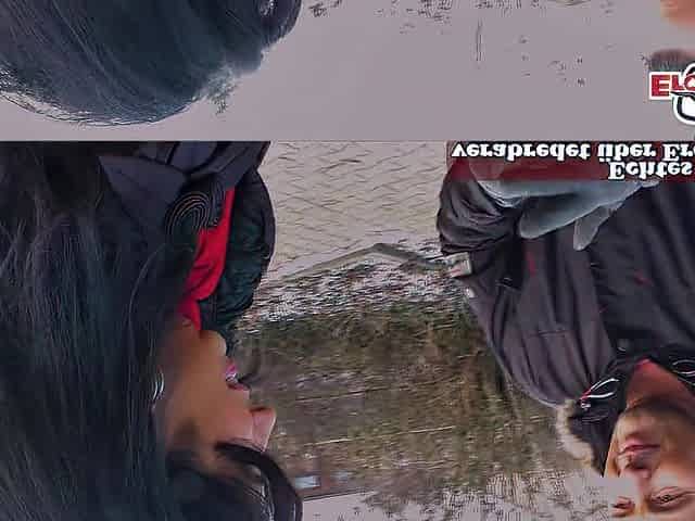 Plump German housewife with natural bazookas screwed from the street