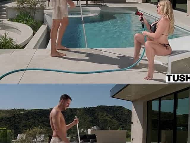 TUSHY Insatiable Breasty Blond Danielle Renae Squirts All Over Dan's Dick During Anal