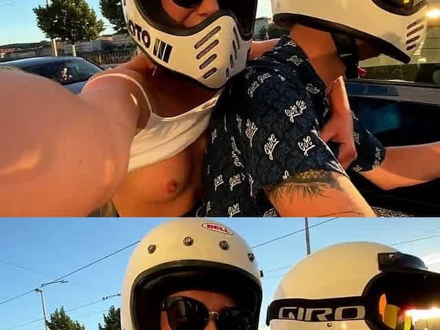 Busty Czech amateur fucks outdoor in public