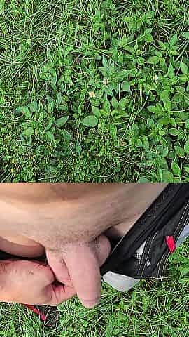 Pissing in the sun ???? and cumming in the garden ???????? I'm becuming adickted to pee porn!