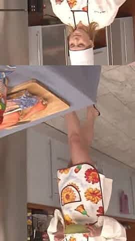 Nasty cooking lady gets fucked from behind