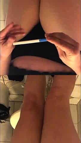 Filled with cum, I hope Im not pregnant!! Pregnancy test