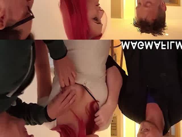 Redhead Amateur Slut Gets Her First Dp