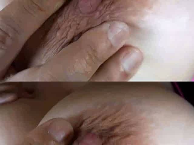 Natural brunette's boobs bouncing from sex
