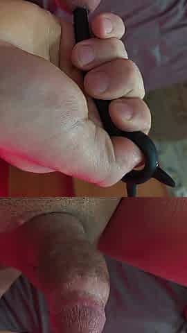 screwing the urethra with an extension toy. urethral probing