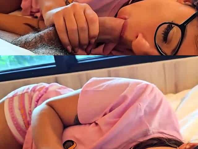 Pretty Busty Teen With Glasses Ass Screwed And Creampied
