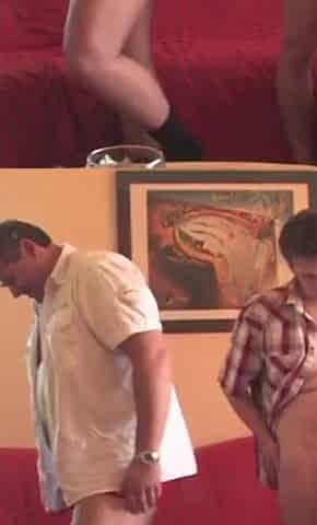 Orgy action gets exciting to watch with creampie and blowjob
