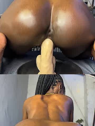 Black Squirter Groans Loud Riding