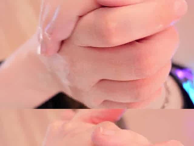 ASMR with nitrile gloves and paper