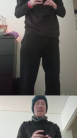 Getting bare after a run - locked in chastity