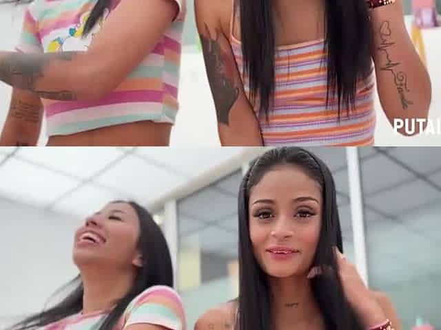 PutaLocura - Pretty brunette hair Latinas Breiny Zoe and Lore Hawt tempt Torbe and bang