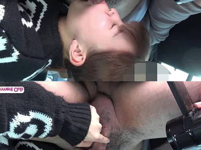 Tall Woman Car Blowjob Encounter Friend Ends with Facecum Inside