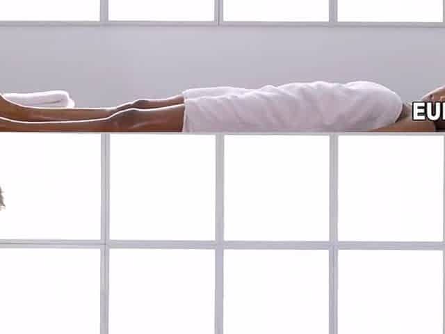 Masseur puts his large knob into a lewd black