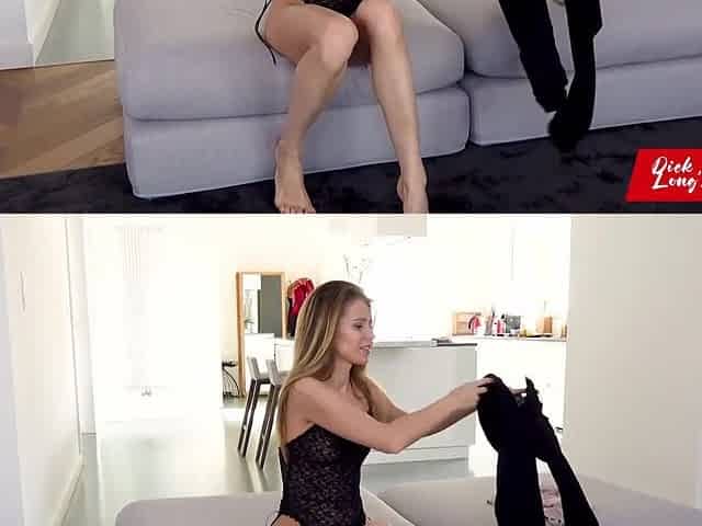 Skinny Russian princess impresses casting agent with her nasty attitude
