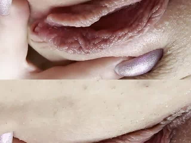 masturbating my moist cunt and making myself squirt with four fingers