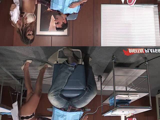 Dirty dentist August Ames fucking a new patient