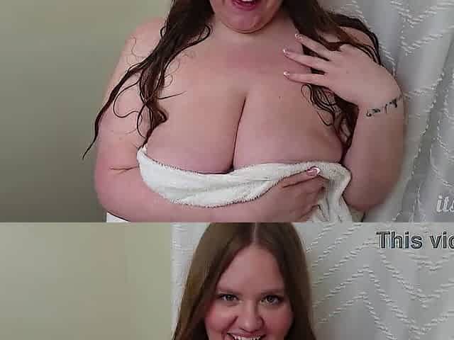 big beautiful woman after shower sex in mirror