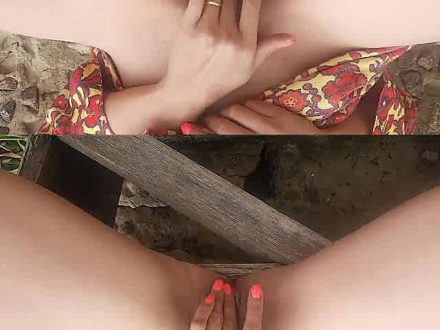 Teens Pee Outdoor.