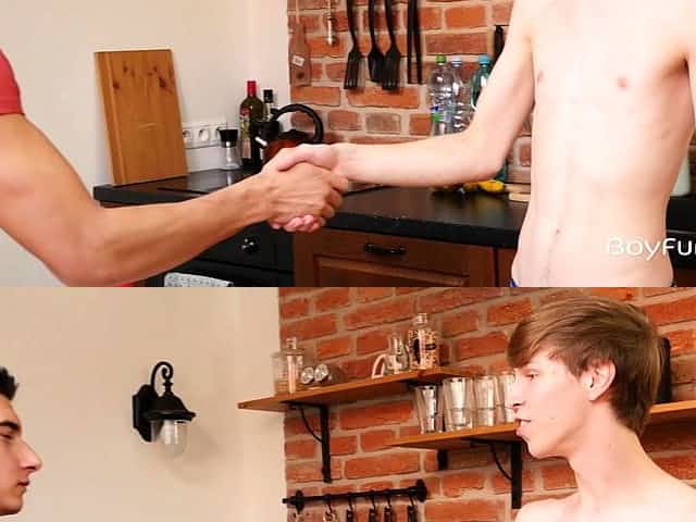 Handsome straight lad Jared Shaw works out a lot, which is