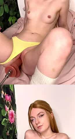Beauty small tit amateur teen masturbating her shaved pussy