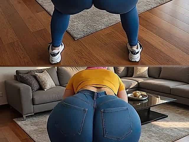 woman with giant booty wearing jeans
