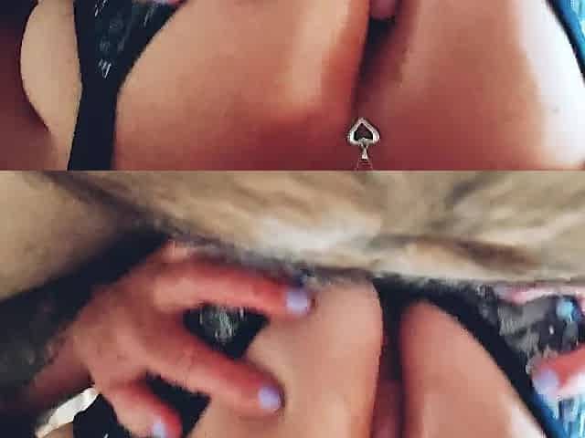 Cum on giant natural melons in brassiere