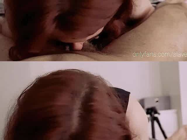 Redheaded step sister deepthroats and gives me a tugjob