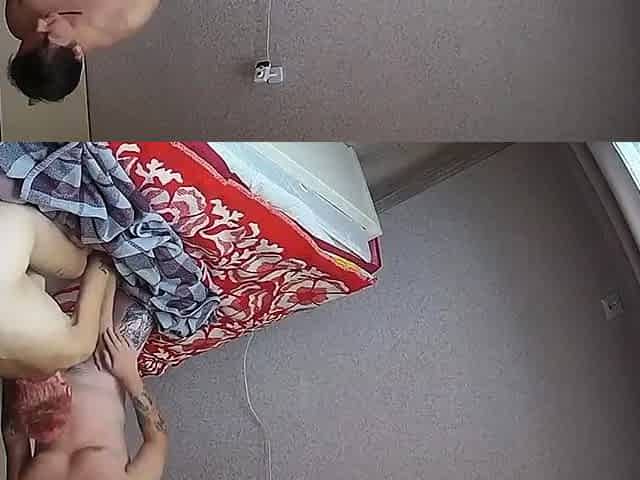 Amateur redhead masturbates then gives a blowjob