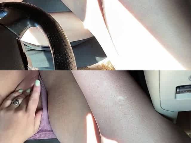 PAWG plays with Satisfyer Pro two whilst driving on a busy interstate real climax