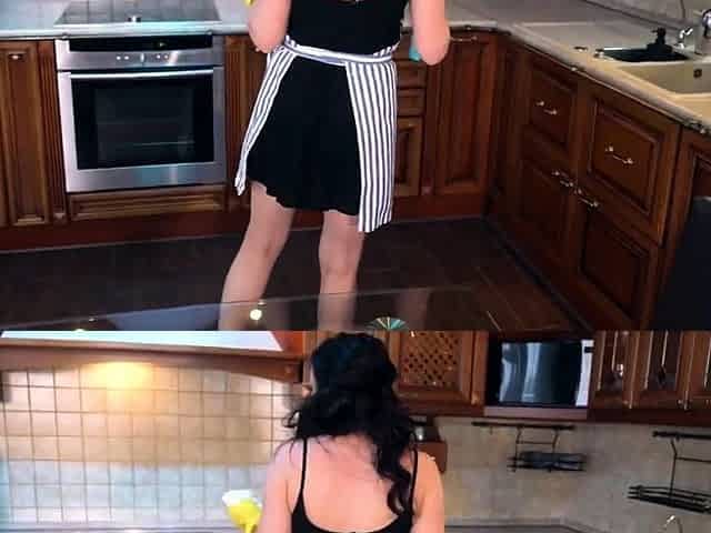 Step-Son Caught and Seduced by Busty Brunette Stepmom