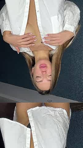 Christina dances a striptease for the large rod that babe so wishes in her taut twat