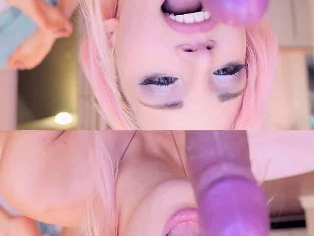 Blonde teen blowjob and fuck
