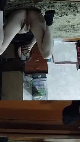 Hot Teenager Masturbation Her Pussy in Front of the Mirror for You