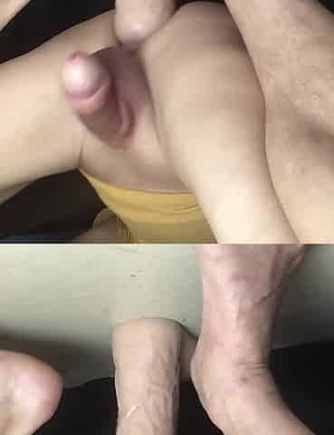 Huge dildo hitting that P spot