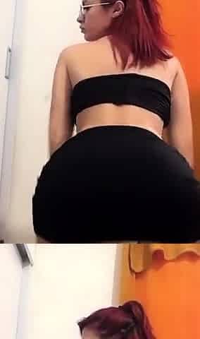 Dancing funk in a skirt and without panties