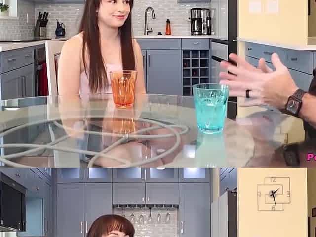 Tiny Pixie Smalls convinces her stepdad to make porn with her