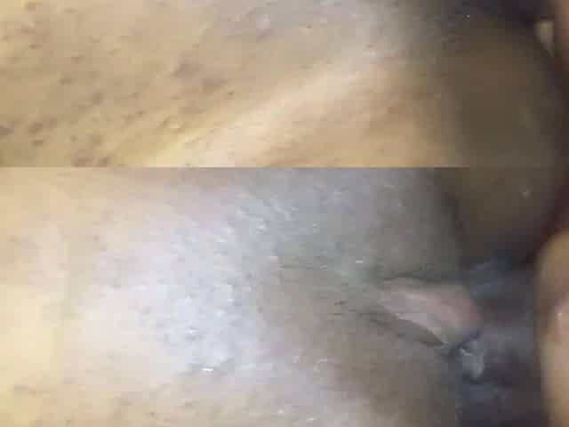 Husbands pounds wife from behind