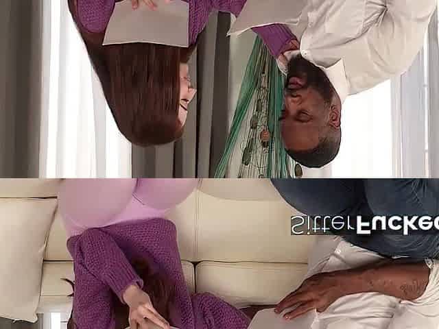 Babysitter Bangs Her Ebony Boss Dad Raw