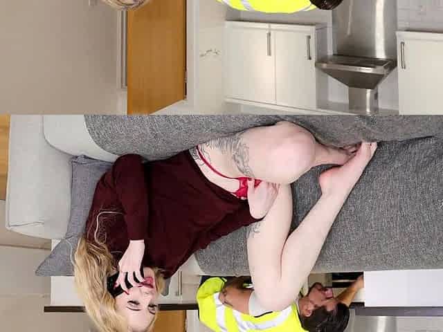 Great ass blonde blowjob and fucking POV