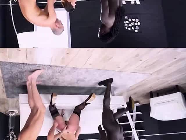 Anal toying ends with hardcore double penetration