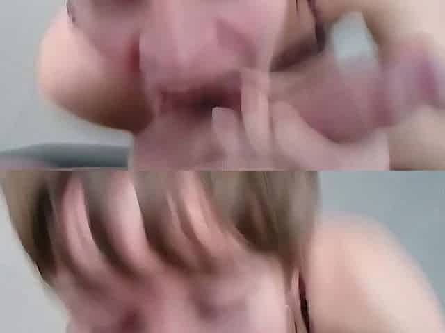 Blow job job of russian woman in a lift