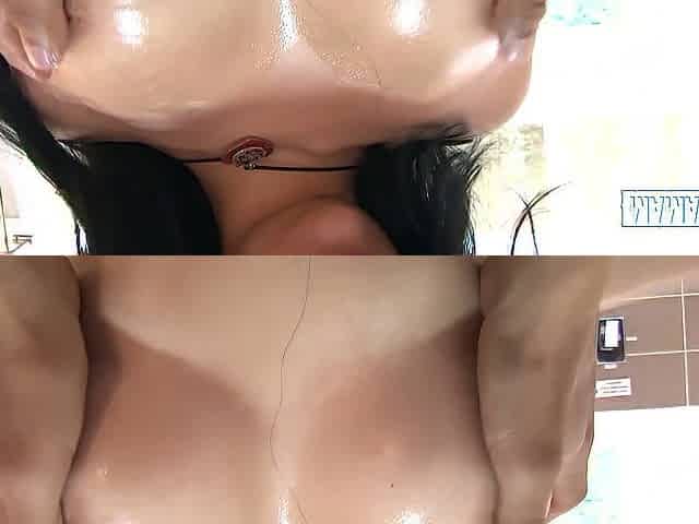 Biggest Oiled Naturals on This Thick Latin chick... This guy Disrobes Her Down and Palms That Booty