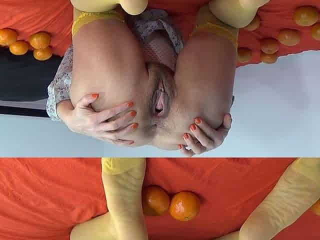 Tangerine Solo Mature Hairy Pussy