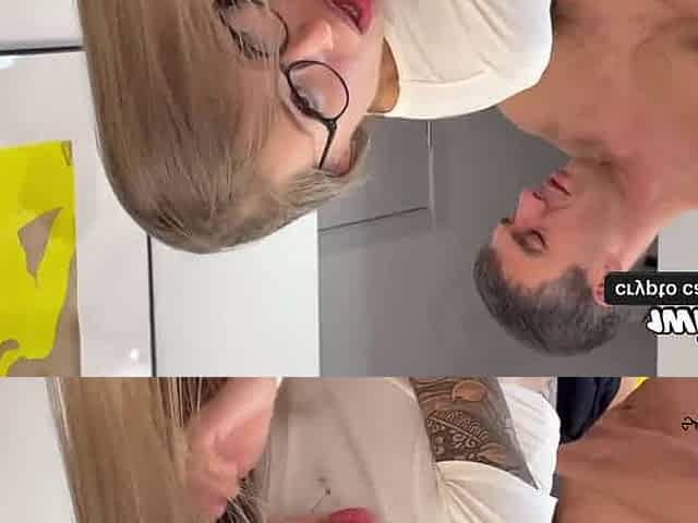 Luxury gal sucks dick, gets gigantic bum doggystyle jism on pussy.