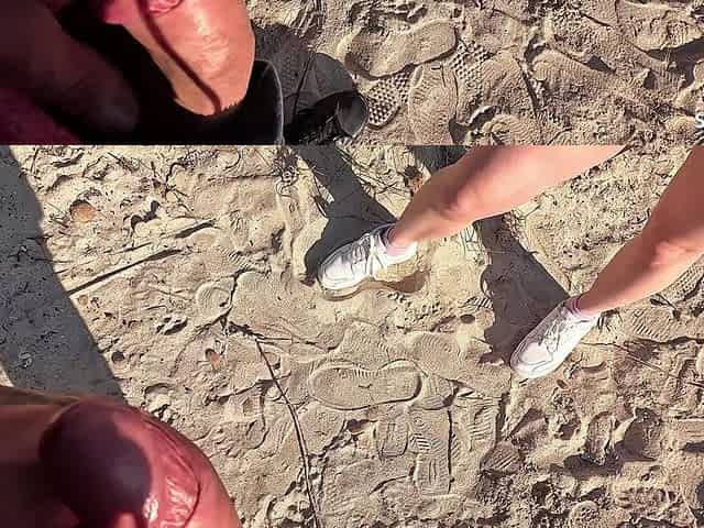 Risky Public Amateur Anal Sex with German Girl Maria Gail by Stranger Outside at the Beach
