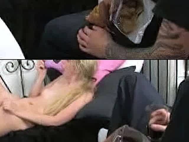 Sloppy Blowjob and Cumshot in Threesome