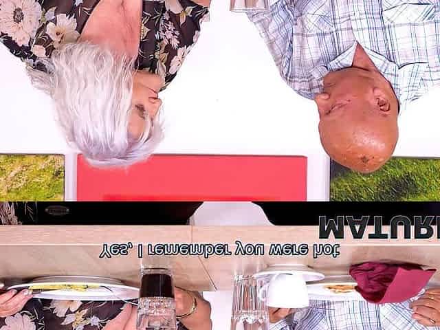 MATURE4K. Old dude cheers waiter up allowing him to sneak into his wife