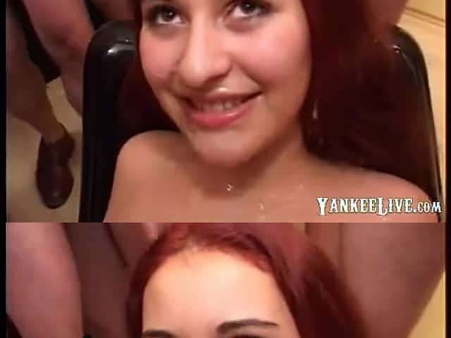Redhead gf got morning bukkake instead of coffee