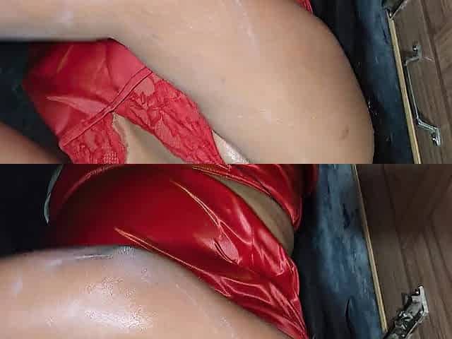 I banged her hawt chest during the time that taking a shower.